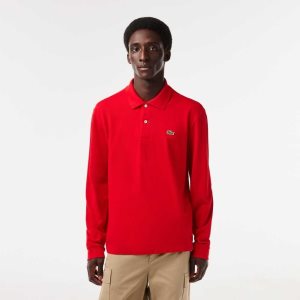 Lacoste Original L.12.12 Long Sleeve Bomull Röda | ZUEPM-2473