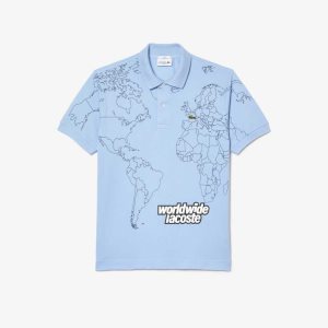 Lacoste Original L.12.12 Planisphere Blå | ONCJR-7314