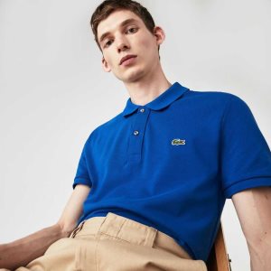 Lacoste Original L.12.12 Slim Fit Petit Pique Bomull Blå | BFKIP-3401