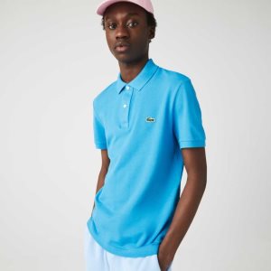 Lacoste Original L.12.12 Slim Fit Petit Pique Bomull Turkos | GWPMV-4178