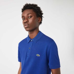 Lacoste Original L.12.12 Slim Fit Petit Pique Bomull Blå | KVOAG-5416