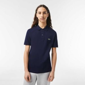 Lacoste Original L.12.12 Slim Fit Petit Pique Bomull Marinblå Blå | SNTLI-3479