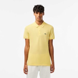 Lacoste Original L.12.12 Slim Fit Petit Pique Bomull Gula | VODSM-3591