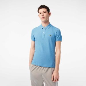 Lacoste Original L.12.12 Slim Fit Petit Pique Bomull Blå | YJHDU-0578