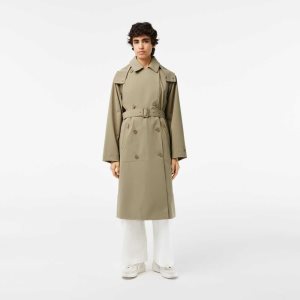 Lacoste Oversized Trench Coat Beige | JPYFO-6392