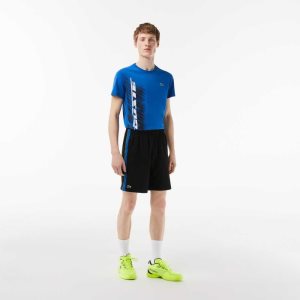 Lacoste Recycled Polyester Tennis Svarta Blå Gula | NSUDM-1725