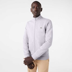 Lacoste Regular Fit Brushed Fleece Zippered Grå | FJKHG-5729