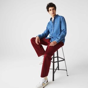 Lacoste Regular Fit Lätta Organic Bomull Denim Blå | VZRYC-6140