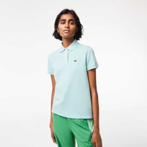 Lacoste Regular Fit Soft Bomull Petit Pique Mintgröna | LRUFG-6243