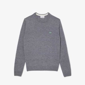 Lacoste Regular Fit Speckled Print Ull Jersey Grå | GKLDV-5304