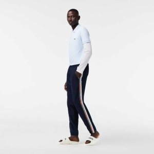 Lacoste Regular Fit Track Pants Marinblå Blå Vita | GCLXB-8297