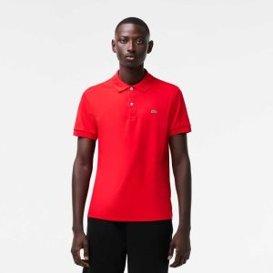 Lacoste Regular Fit Ultra Soft Bomull Jersey Röda | ARMZH-0749