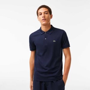 Lacoste Regular Fit Ultra Soft Bomull Jersey Marinblå Blå | WHCND-2975