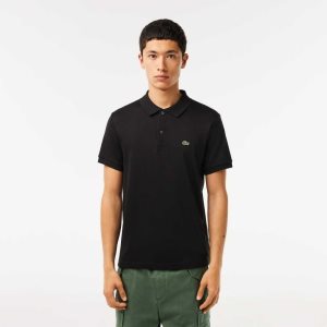 Lacoste Regular Fit Ultra Soft Bomull Jersey Svarta | WKQSP-8950