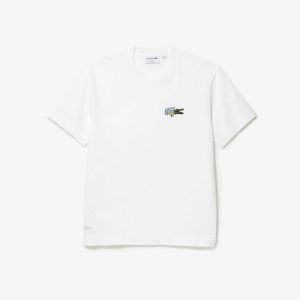 Lacoste Relaxed Fit Comic Effect Badge Vita | DNRWZ-8061