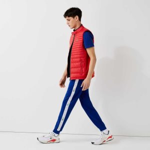 Lacoste SPORT Branded Bands Tracksuit Blå Röda Vita | ZOUYT-5327