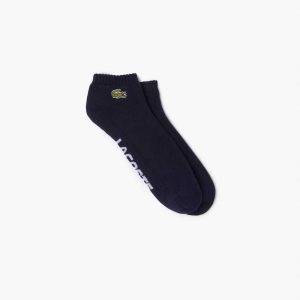 Lacoste SPORT Branded Stretch Bomull Low-Cut Marinblå Blå Vita | GIRNB-9502