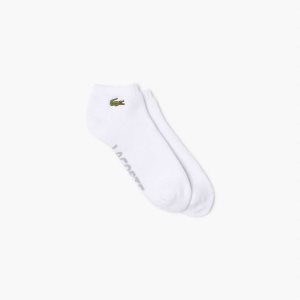 Lacoste SPORT Branded Stretch Bomull Low-Cut Vita Grå | RVTBN-5937