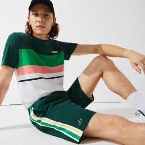 Lacoste SPORT Contrast Bands Lätta Gröna Gula Vita | KMXPQ-4956