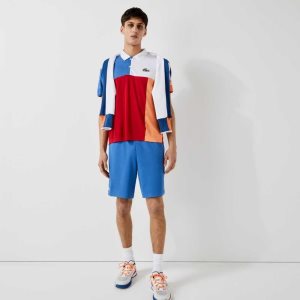 Lacoste SPORT Contrasting Elasticized Midja Jacquard Blå Svarta Vita | LGZMY-7463