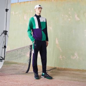 Lacoste SPORT Crocodile Print Tennis Tracksuit Marinblå Blå Gröna Lila Vita | CASZT-5241