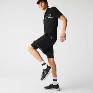 Lacoste SPORT Layered Svarta Gröna Vita | YIFQZ-6278