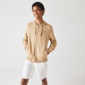 Lacoste SPORT Lätta Bi-material Hoodie Beige | ARVUI-5816