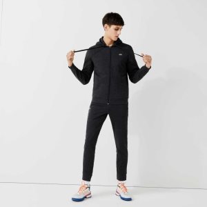 Lacoste SPORT Lätta Bi-material Hoodie Grå | FBXMA-9358