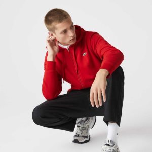 Lacoste SPORT Lätta Bi-material Hoodie Röda | ZQPRH-6798