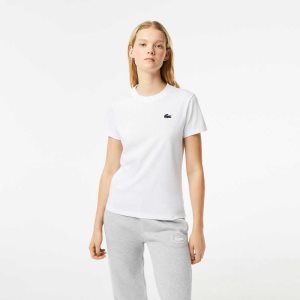 Lacoste SPORT Organic Bomull Jersey T-Shirt Vita | AVSNF-9068