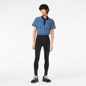 Lacoste SPORT Recycled Polyester Leggings Svarta | XIQFW-1260