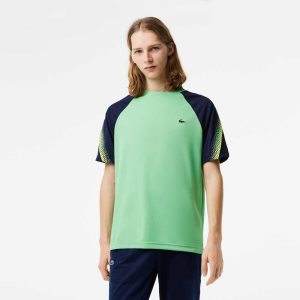 Lacoste SPORT Regular Fit Logo Stripe Gröna Marinblå Blå | WFPXZ-5706