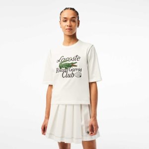 Lacoste SPORT Roland Garros Edition Heavy Jersey T-Shirt Vita | LXRCT-0296