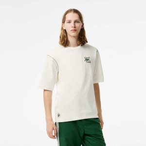 Lacoste SPORT Roland Garros Edition Tjock Jersey Vita | DJTMW-1956