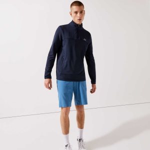 Lacoste SPORT Stretch Half Zip Marinblå Blå | JYRGE-1860