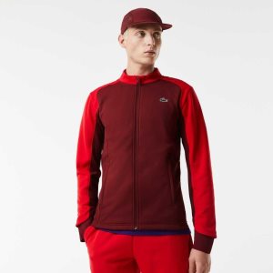 Lacoste SPORT Thermal Golf Jacket Vinröda Röda | MKHZJ-9043