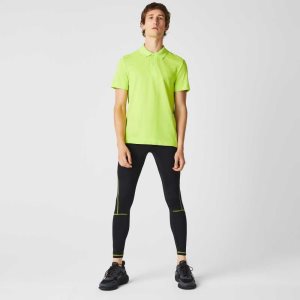 Lacoste SPORT Thermal Leggings Svarta Gula | FYPEH-3214