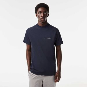 Lacoste Slim Fit Organic Bomull Pique Blå | DCOUI-0874