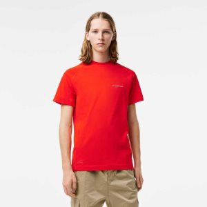 Lacoste Slim Fit Organic Bomull Pique Röda | WZFSH-6810