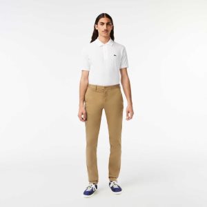 Lacoste Slim Fit Stretch Bomull Beige | GEXOK-6403