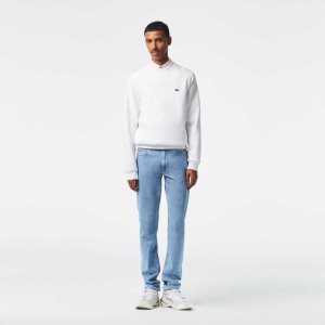 Lacoste Slim Fit Stretch Bomull Denim Blå | XUWYT-5810