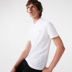 Lacoste Slim Fit Stretch Bomull Pique Grey Crocodile Vita | GWFMU-1297