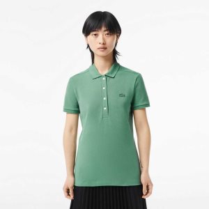 Lacoste Slim Fit Stretch Bomull Pique Khaki Gröna | HSRYK-3514