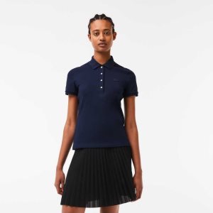 Lacoste Slim Fit Stretch Bomull Pique Marinblå Blå | UPRHB-1659