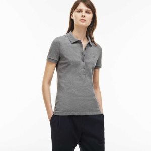 Lacoste Slim Fit Stretch Mini Bomull Pique Grå | WGPYV-4597