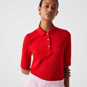 Lacoste Slim Fit Supple Bomull Röda | BCNQR-7509