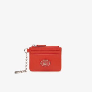 Lacoste Snap Hook Grained Läder Card Holder Olika Färger | SPGNT-4801