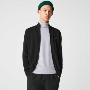 Lacoste Stand-Up Collar Organic Bomull Zippered Grå | QIGPR-3258