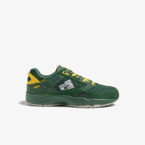 Lacoste Storm 96 Lo Läder Gröna Gula | WFSMO-9402