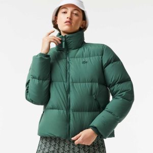 Lacoste Stowable Hood Vadderad Gröna | DATKN-1052